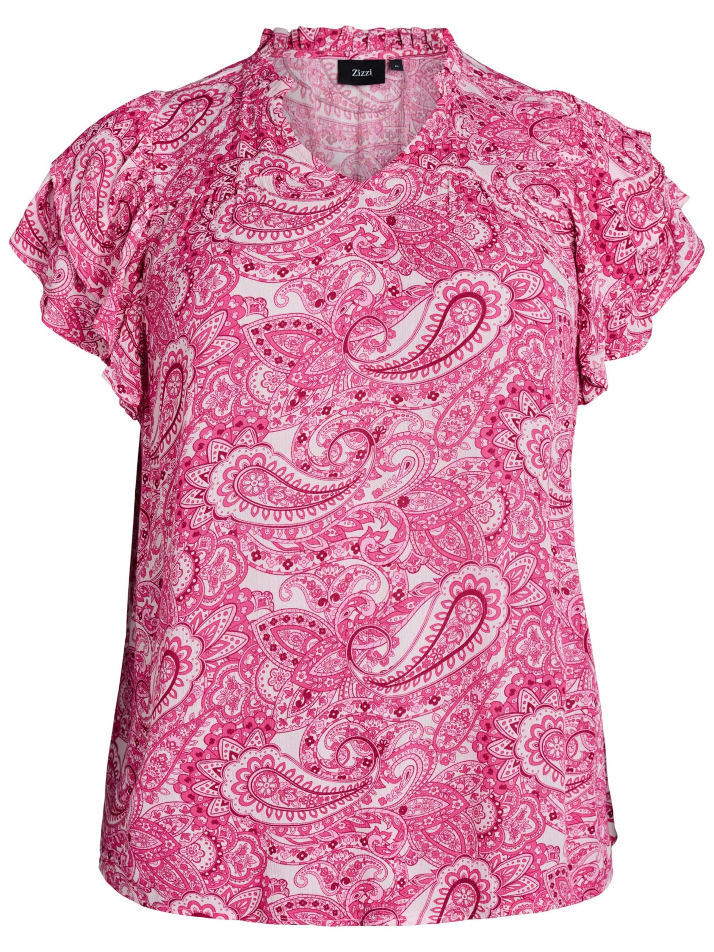Zizzi Blouse 'Vwisma' in Roze: voorkant