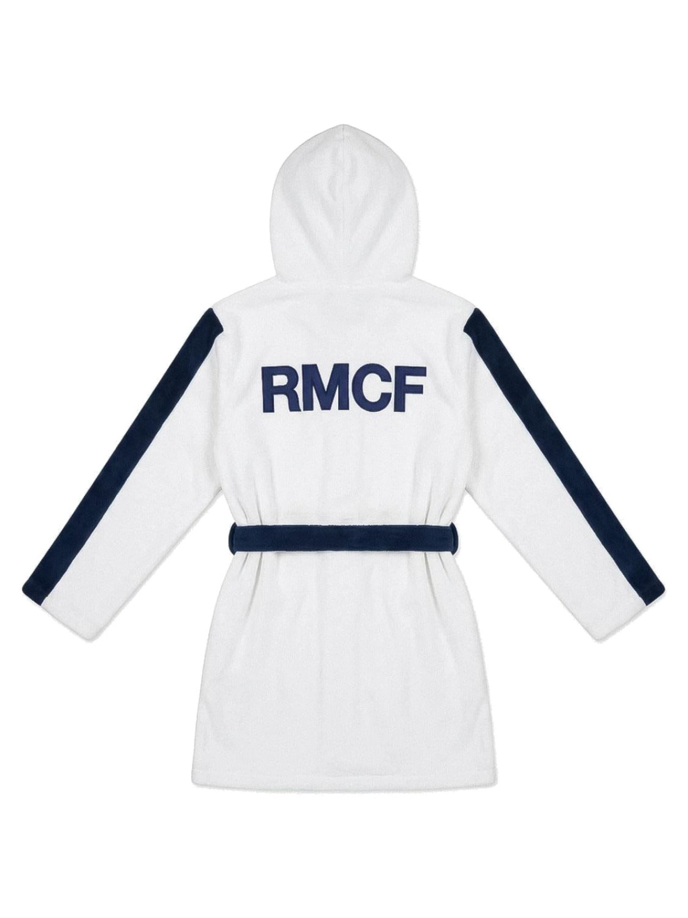 Real Madrid Badjas 'Real Madrid Badjas Kinderen Wit en Donkerblauw met Capuchon en Clublogo' in Wit
