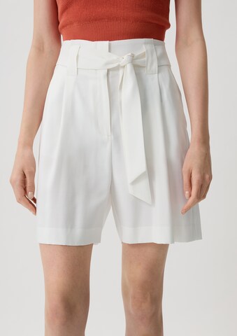 COMMA Wide Leg Hose in Weiß: Vorderseite
