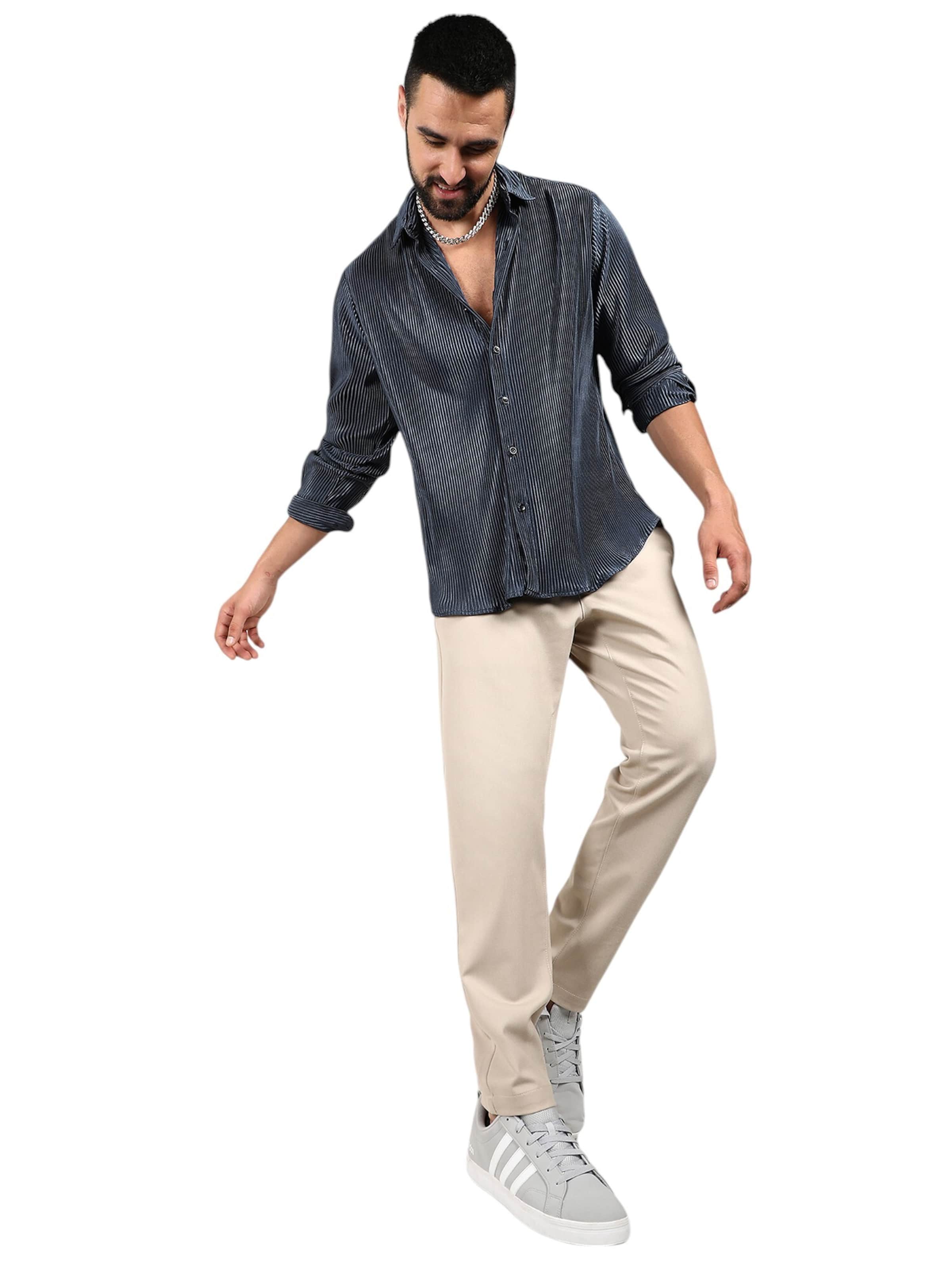 Campus Sutra Regular fit Button Up Shirt 'Susana' in Blue