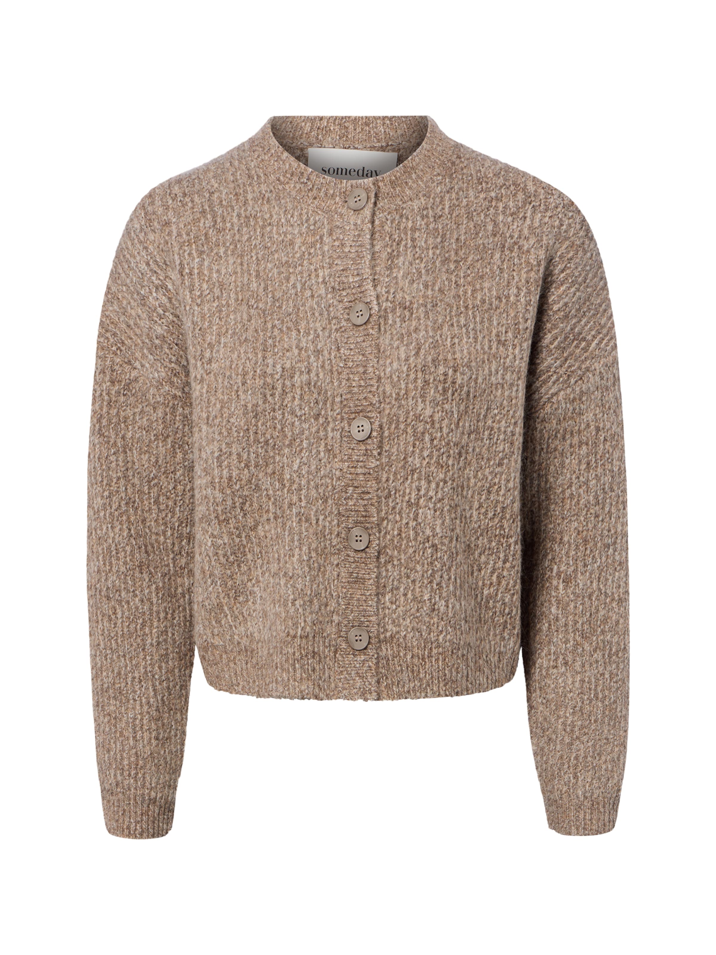 Someday Strickjacke ' Timaya ' in Beige: Vorderseite
