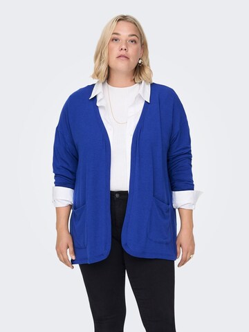 ONLY Carmakoma Gebreid vest in Blauw: voorkant