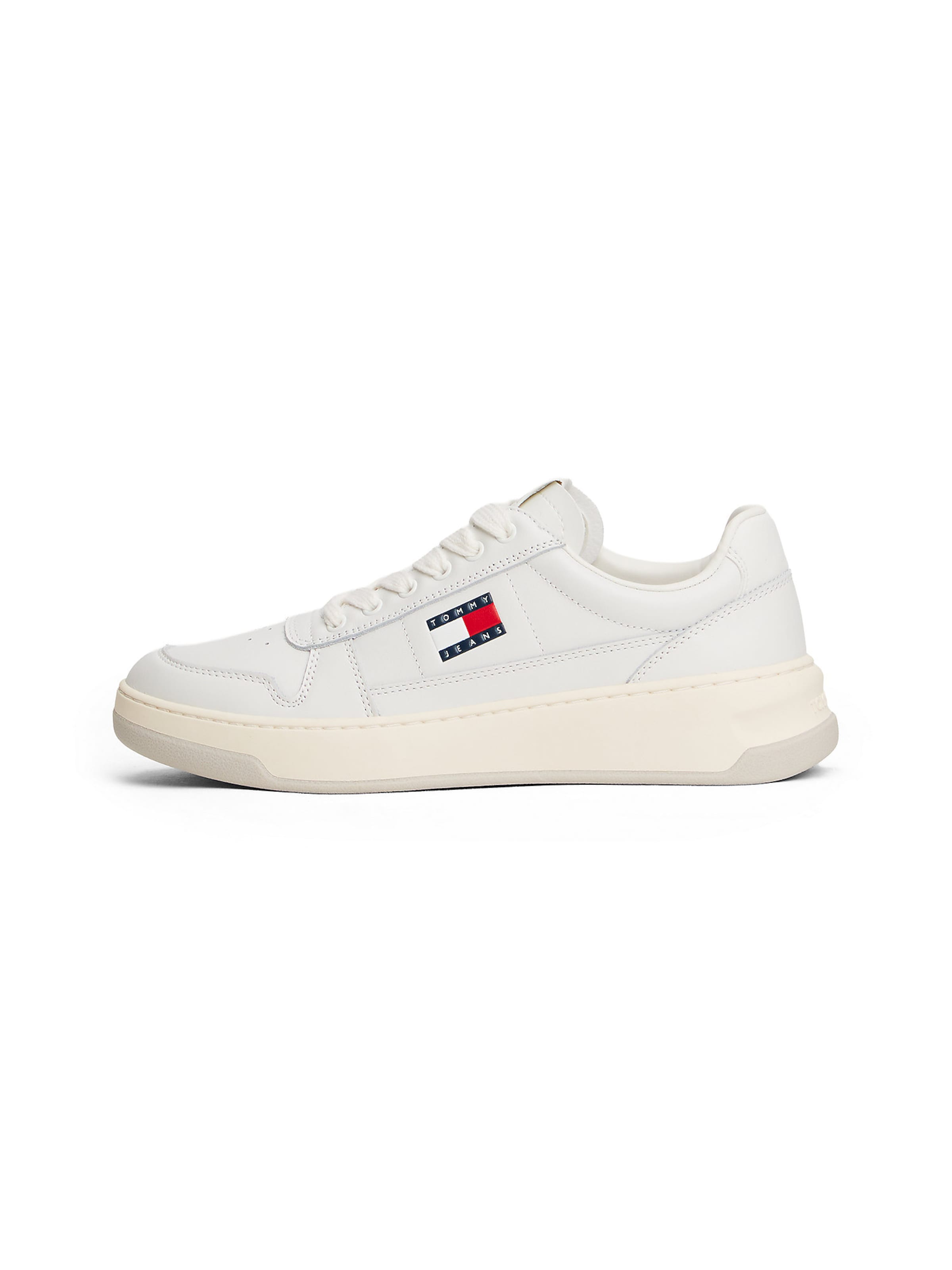 Sneaker low de la Tommy Jeans pe alb: față