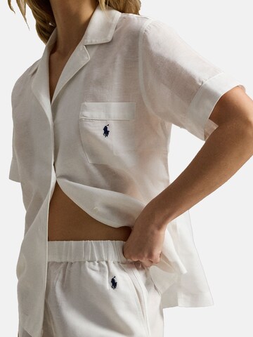 Pyjama ' Summer Linen ' Polo Ralph Lauren en blanc