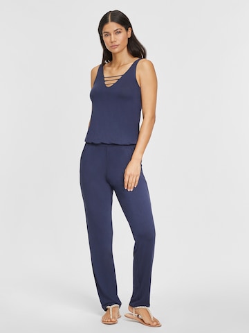 s.Oliver Jumpsuit in Blauw: voorkant