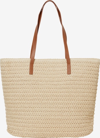 Sac de plage 'SISSO' VERO MODA en beige : devant