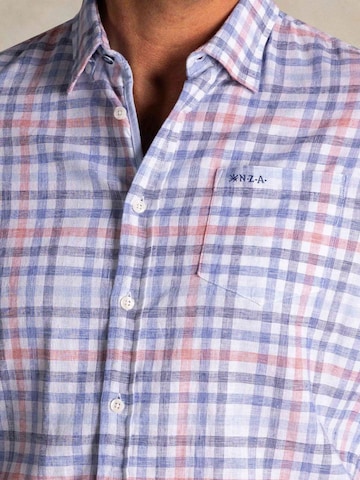NZA New Zealand Auckland Comfort fit Button Up Shirt 'Picton' in Blue