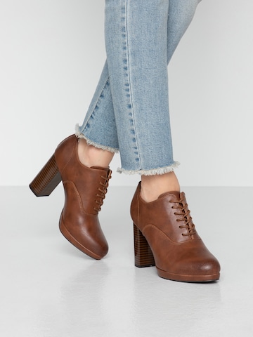 Anna Field Pumps met hoge voorkant 'BRANA-101' in Bruin