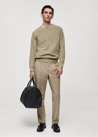 MANGO MAN Sweater 'Essentials' in Green