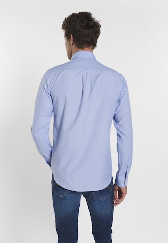 mėlyna DENIM CULTURE Standartinis modelis Marškiniai 'Benjamin'