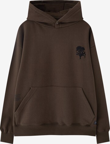 Sweat-shirt Pull&Bear en marron : devant