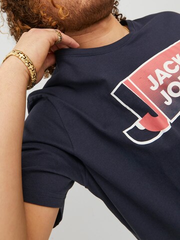 T-Shirt 'LOGAN' Jack & Jones Plus en bleu