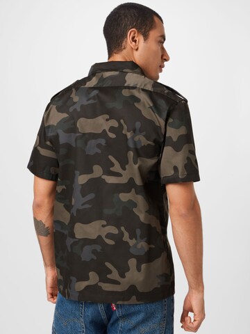 Brandit Comfort fit Button Up Shirt in Grey