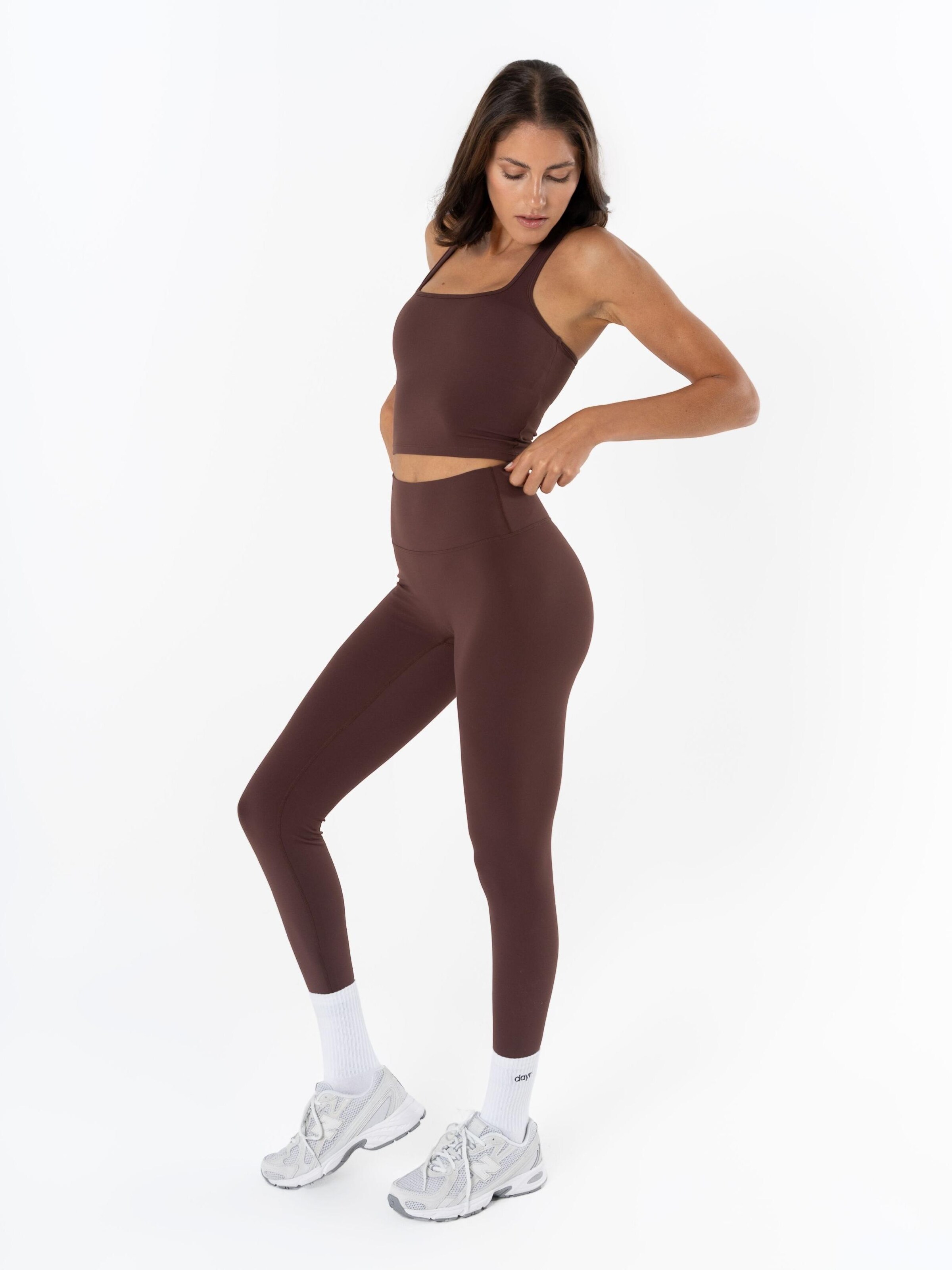 Skinny Leggings 'Essential' di dayr in marrone