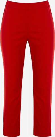 Coupe slim Pantalon Ulla Popken en rouge : devant