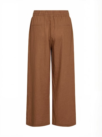 Soyaconcept Wide Leg Housut 'Ina' värissä ruskea