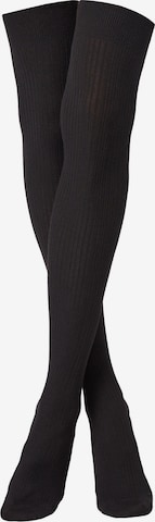 CALZEDONIA Over the Knee Socks in Black: front