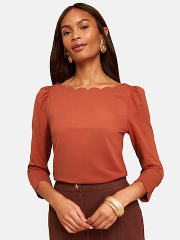 T-shirt love & roses en marron : devant