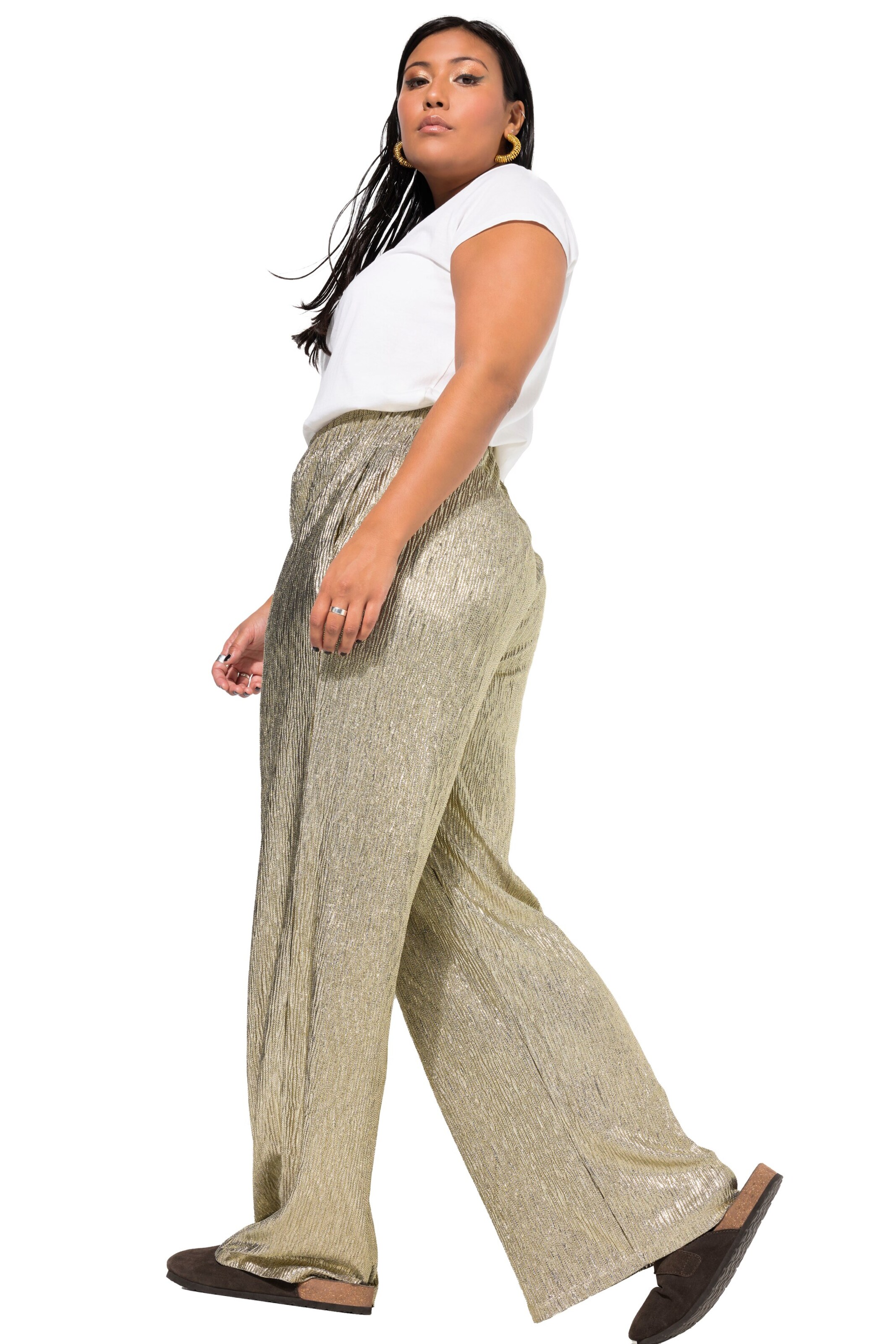 Studio Untold Wide Leg Hose in Gelb