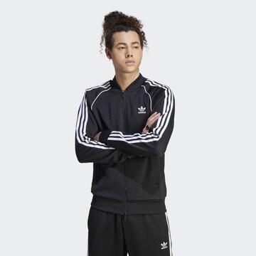 ADIDAS ORIGINALS Sweat jacket 'Adicolor Classics Sst' in Black: front