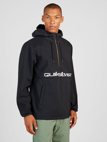 QUIKSILVER Athletic Jacket 'Live For The Ride' in Black: front