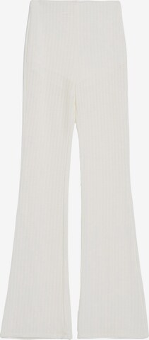 évasé Pantalon Bershka en blanc : devant