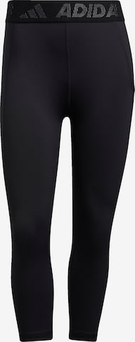 ADIDAS SPORTSWEAR Skinny Workout Pants in Black: front