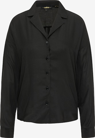 usha BLACK LABEL Blouse in Zwart: voorkant