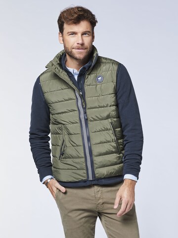 Polo Sylt Vest in Green: front