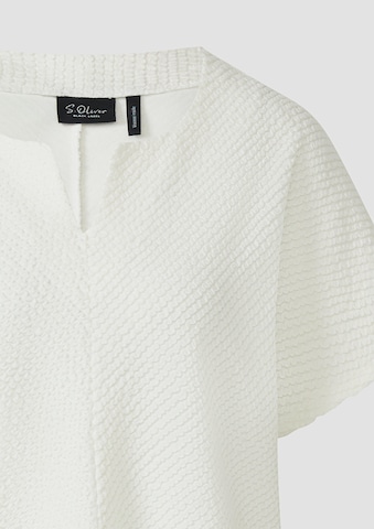 Sweat-shirt s.Oliver BLACK LABEL en blanc