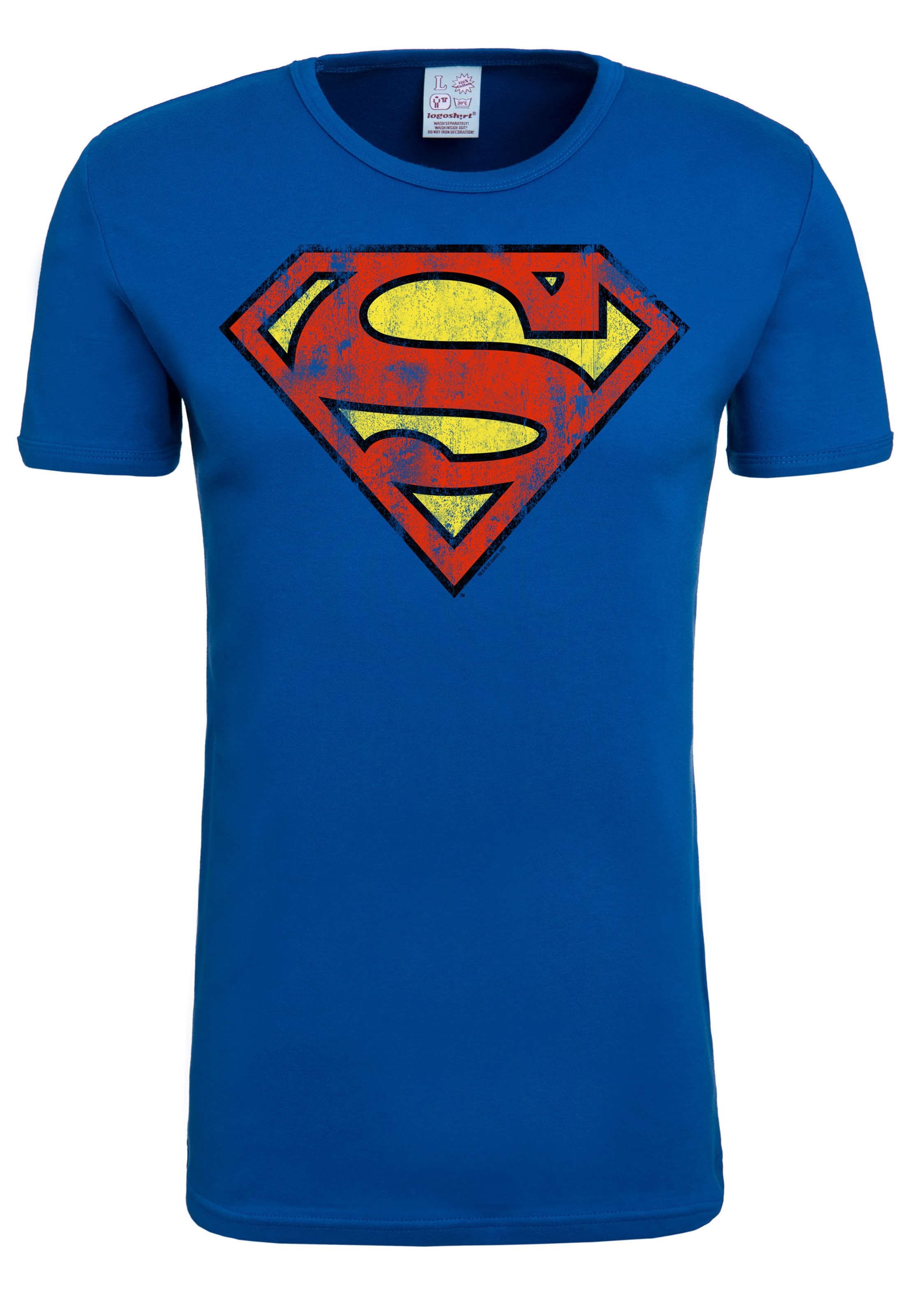 LOGOSHIRT T-Shirt 'Superman' in Blau: Vorderseite