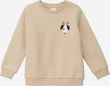 s.Oliver Sweatshirt in Beige: voorkant