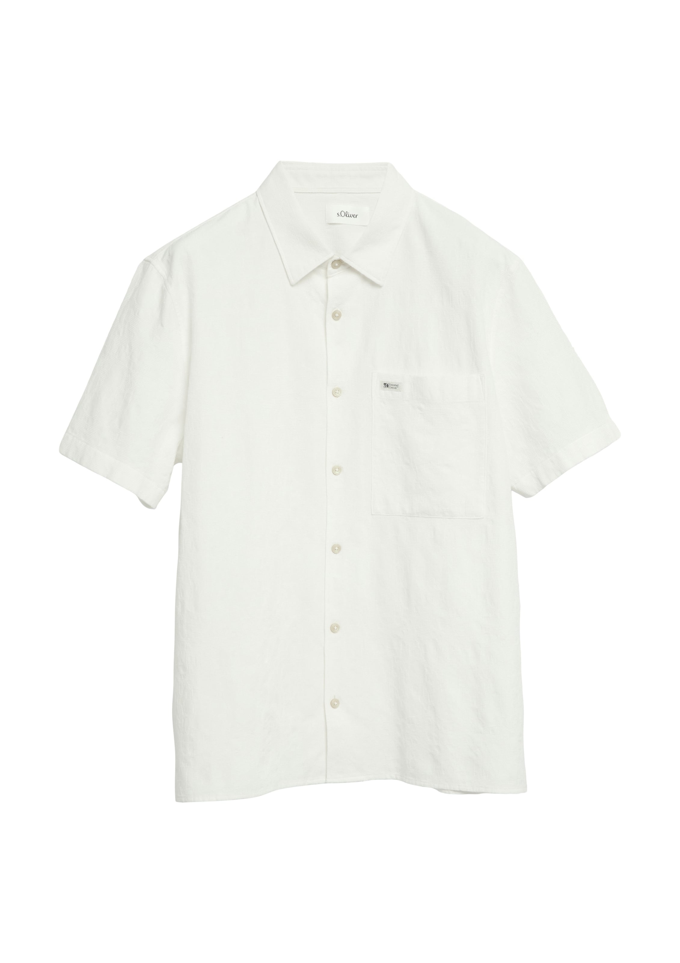 s.Oliver Button Up Shirt in White: front