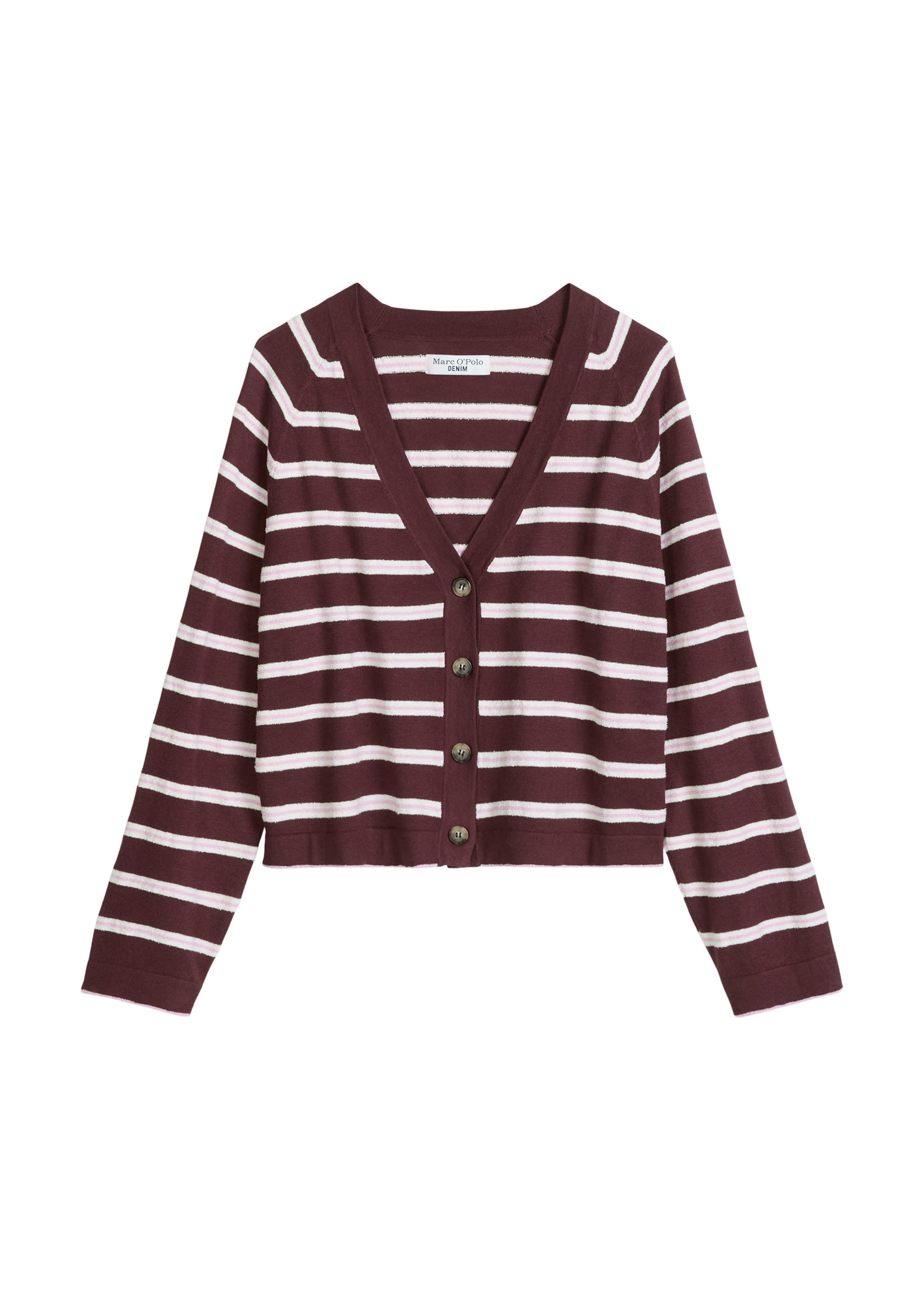 Marc O'Polo DENIM Strickjacke in Braun: Vorderseite