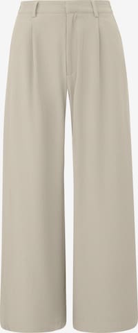 QS Широкий Брюки со складками в Бежевый: спереди