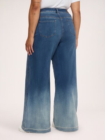 Wide Leg Jean Fiorella Rubino en bleu