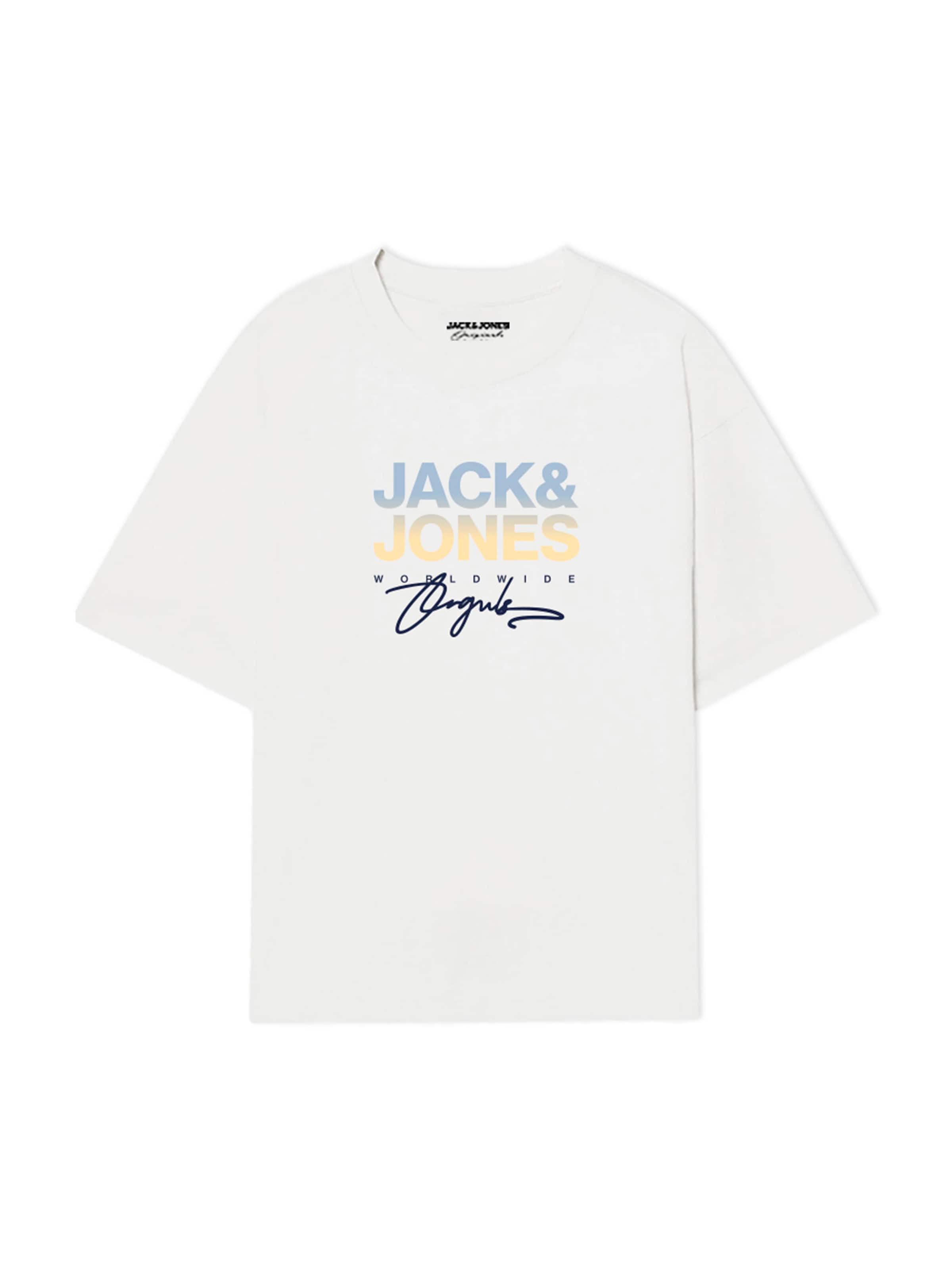 T-Shirt 'JORCanggu' Jack & Jones Junior en blanc : devant