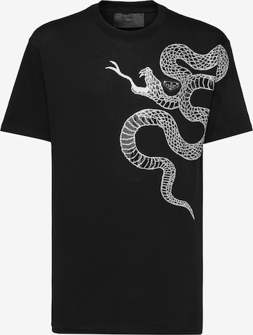 Philipp Plein - Camiseta 'Snake' en negro: frente