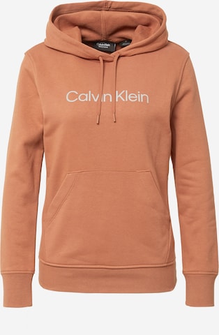 Sweat de sport Calvin Klein Sport en marron : devant