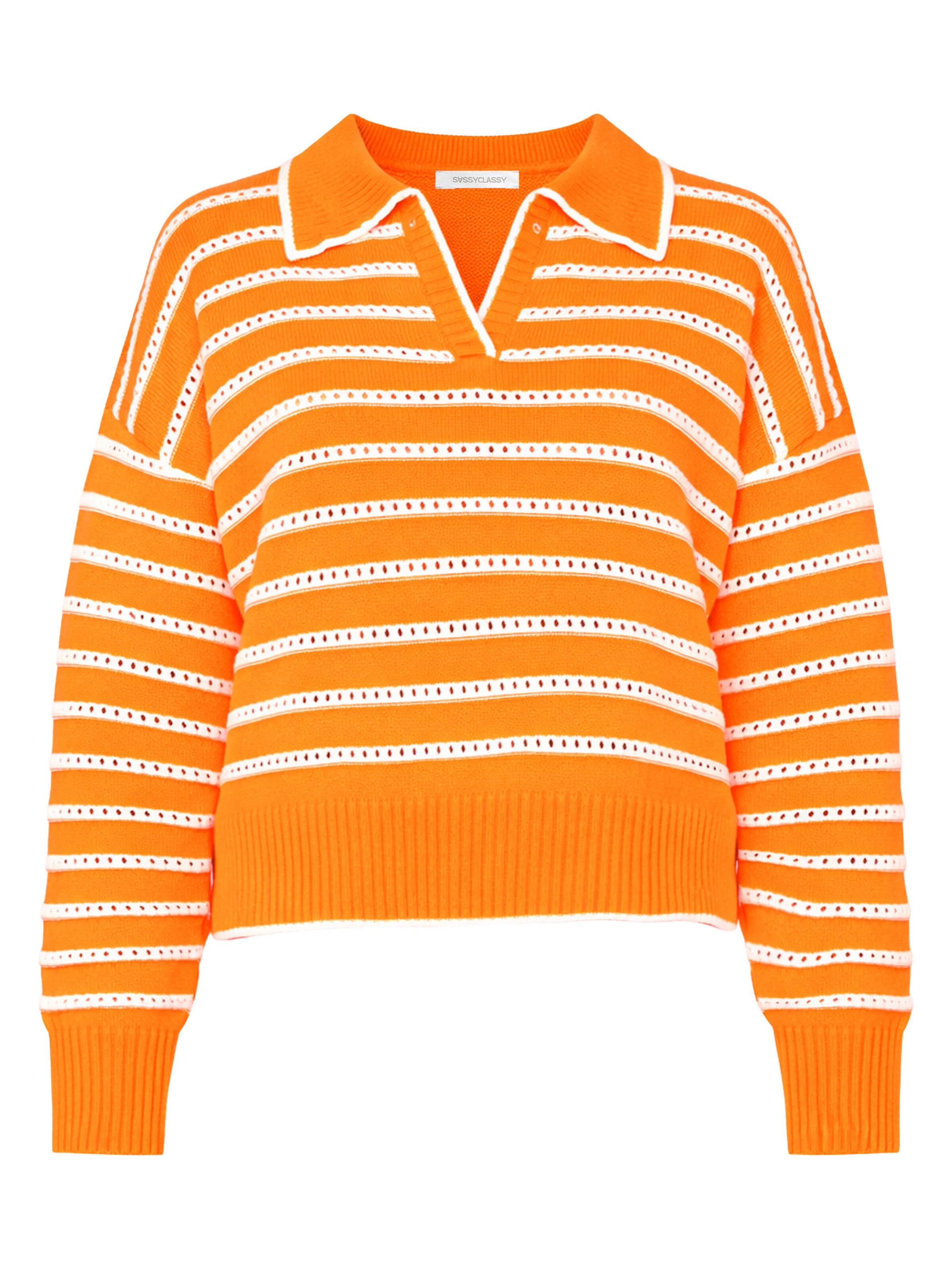 SASSYCLASSY Pullover in Orange: Vorderseite