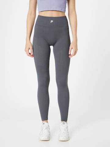 FILA Skinny Sportovní kalhoty 'COIMBRA' – šedá: přední strana