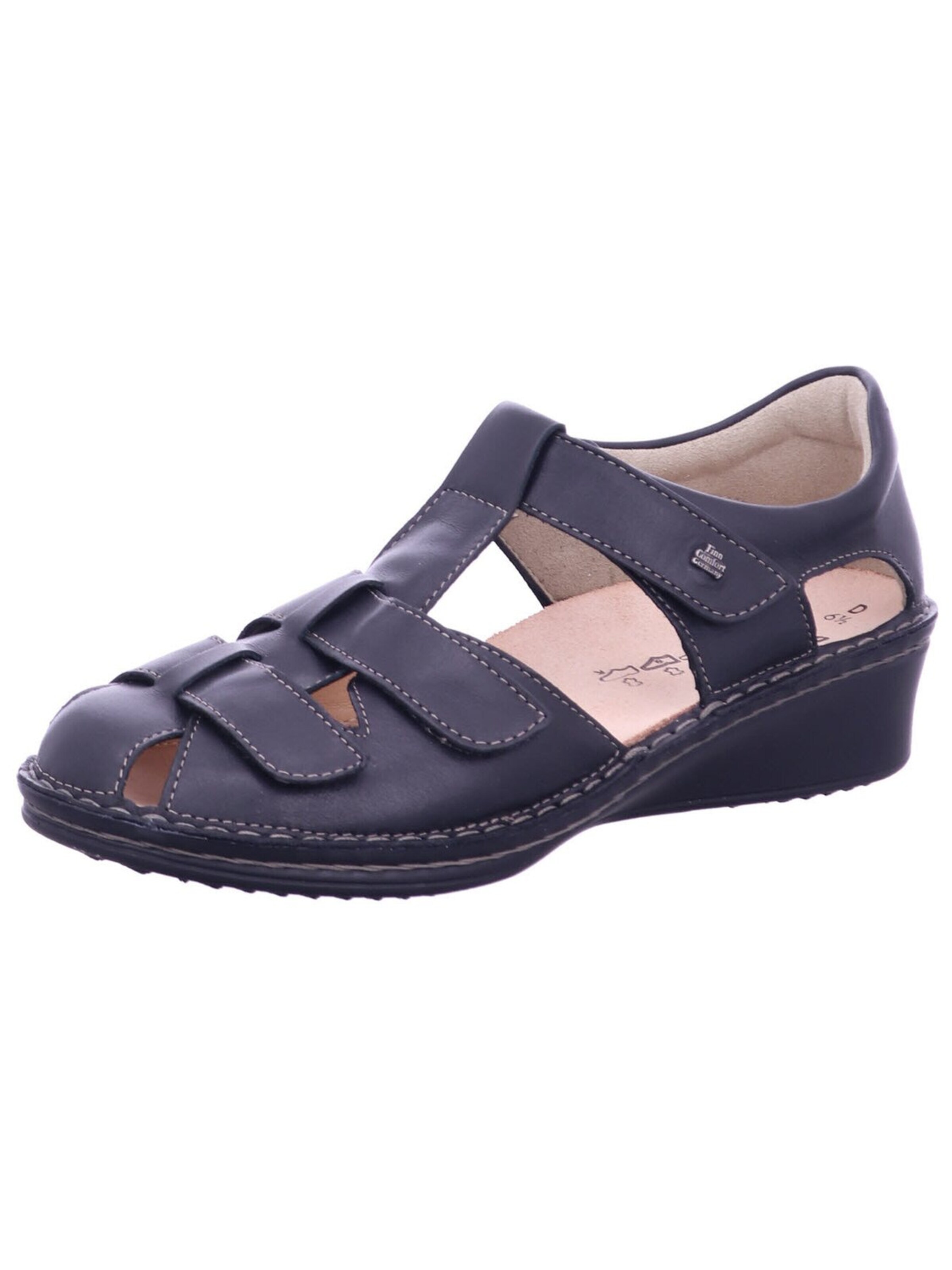 Sandalo '02666 014099' di Finn Comfort in nero: frontale