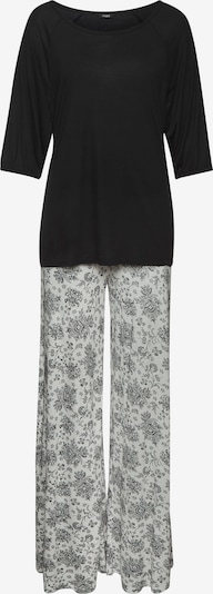 VIVANCE Pyjama 'Dreams' värissä musta / offwhite, Tuotenäkymä