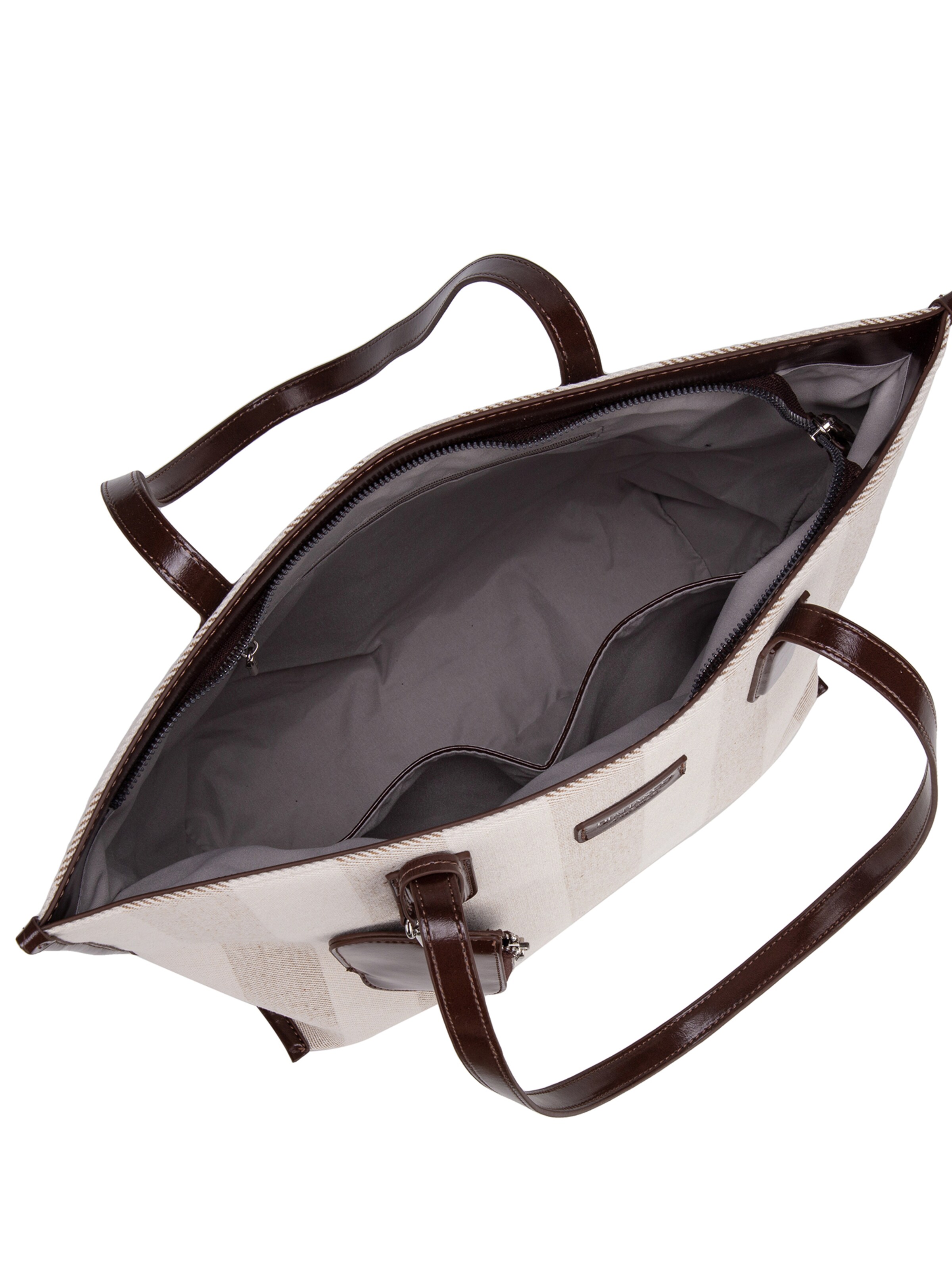 Shopper 'Borsa Shopper Donna Diana & Co Firenze - Righe e con Zip' di Diana&Co. in marrone
