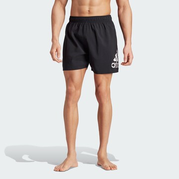 ADIDAS SPORTSWEAR Sportzwembroek 'Big Logo Clx Short' in Zwart: voorkant