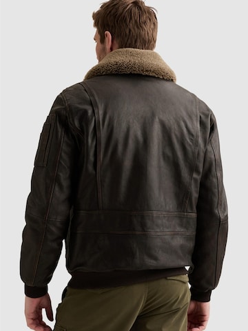 PME Legend Kurtka przejściowa 'A-2 Snowprop leather jacket' w kolorze brązowy