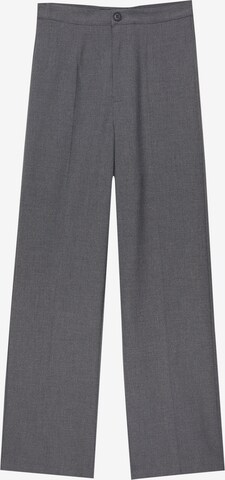 Wide leg Pantaloni con piega frontale di Pull&Bear in grigio: frontale