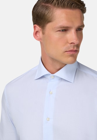 Coupe slim Chemise 'Check Windsor' Boggi Milano en bleu