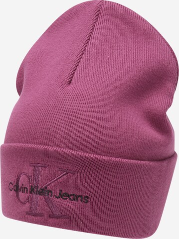 Calvin Klein Jeans Beanie in Purple: front