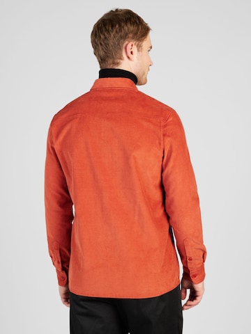 MELAWEAR Regular fit Button Up Shirt 'NIMIT' in Orange